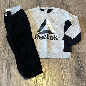 Reebok Sweatshirt Old Navy Corduroy Black Outfit 18-24m